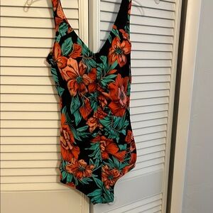 Paradise Bay 18W Floral One-Piece Swimsuit